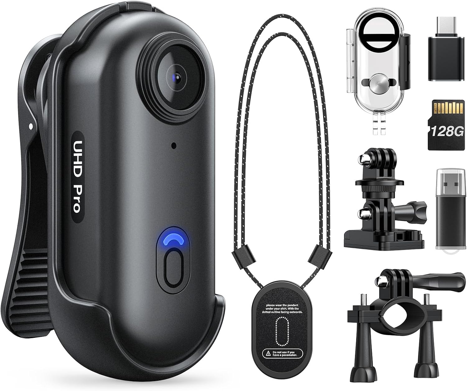 Z10 4K Action Camera, 128GB Wearable Sports Camera with Waterproof Case, Magnetic Clip, and Quick-Mount Accessories, Small Body Cam for Cycling, Diving, Travel, and Outdoor Adventures - Image 8